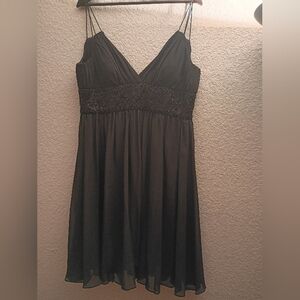 Xscape 14P Black Spaghetti Strap Mini Dress